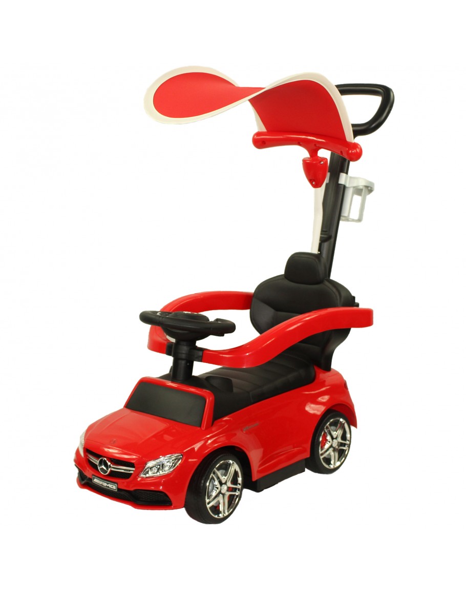 Evezo Mercedes Amg C63 Ride On Push Car With Canopy